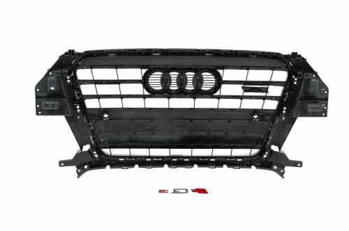 Передня решітка радіатора SQ3 Audi Q3 2011-2015, чорна, GT Tuning