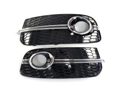 Решетки в бампер Audi Q5 12-16г For ACC Black Silver в стиле S-Line