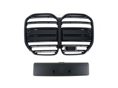 Ноздри Черный глянец (Двойные M-Look) под дистроник для BMW 4 Series G22/G23 2020–2024