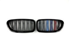 Решетка радиатора ноздри BMW 5 Series F10/F11/F18 2010-2017год Черный Глянец Триколор