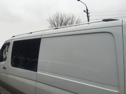 Рейлінги DD (2 шт., алюм) 340 см, Чорний мат для Citroen Jumper 1995-2006 рр.