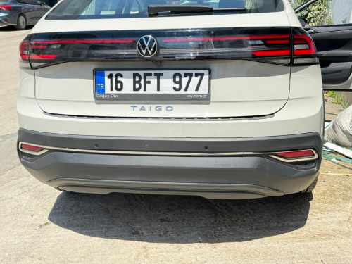 Накладка на задній бампер Volkswagen Taigo 2020+, матова, нержавіюча сталь, Carmos