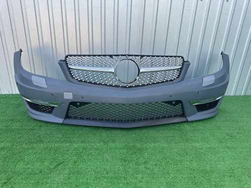 Передняя решетка Diamond Silver Mercedes C-class W204 2007-2015, Cixtai