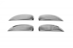 Накладки на ручки дверей Dacia Logan II 2013-2022 / Logan MCV 2013-2020 / Sandero 2013-2020 та ін., нержавіюча сталь, Carmos (4 шт)