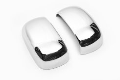Накладки на дзеркала Fiat Doblo I 2001-2005 / Doblo I 2005-2010, хромований ABS-пластик, Carmos (2 шт)
