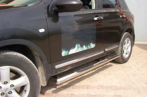 Боковые трубы Nissan Qashqai 2007-2014, нержавеющая сталь, CAN (2 шт)