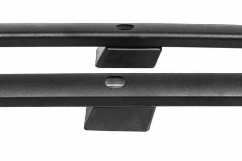 Рейлінги Nissan Qashqai 2007-2014, чорні, металеві ніжки, DDU (2 шт)