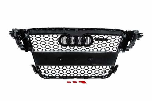 Передняя решетка RS-Style Audi A5 2007-2011, черная, GT Tuning