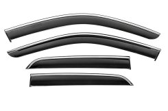 Вітровики Mercedes GLE/ML class W166 2011-2018, з хромованим молдингом, Niken Luxury (4 шт)