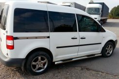 Бокові труби Volkswagen Caddy 2K 2004-2020, Ø70 мм, максі база, нержавіюча сталь, CAN (2 шт)