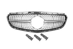 Передняя решетка Diamond Silver (для Avantgarde и AMG-Line) Mercedes E-class W212 2013-2016, Cixtai