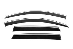 Вітровики Seat Ateca KH7 2016+, з хромованим молдингом, Niken Luxury (4 шт)