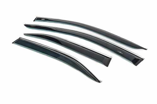 Вітровики Toyota Camry 2006-2011, EU, з хромованим молдингом, HIC (4 шт)