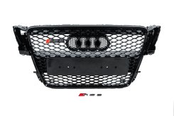 Передняя решетка RS-Style Audi A5 2007-2011, черная, GT Tuning