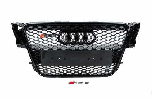 Передняя решетка RS-Style Audi A5 2007-2011, черная, GT Tuning