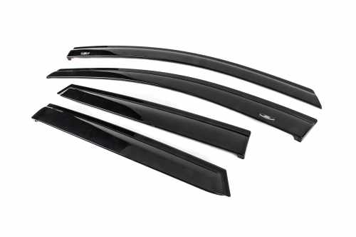 Ветровики Nissan Tiida 2011-2014, хэтчбек, HIC (4 шт)
