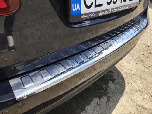 Накладка на задній бампер Mercedes B-class W246 2011-2018, нержавіюча сталь, Carmos