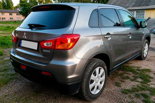 Накладка на задний бампер Mitsubishi ASX 2010-2019, нержавеющая сталь, Carmos