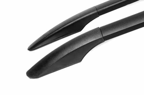 Рейлінги Nissan Qashqai 2007-2014, чорні, металеві ніжки, DDU (2 шт)