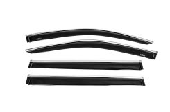 Вітровики Toyota Highlander 2013-2019, з хромованим молдингом, HIC (4 шт)