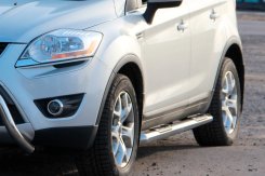 Бокові труби Ford Kuga Mk1 2008-2013, нержавіюча сталь, CAN (2 шт) арт. dd22162