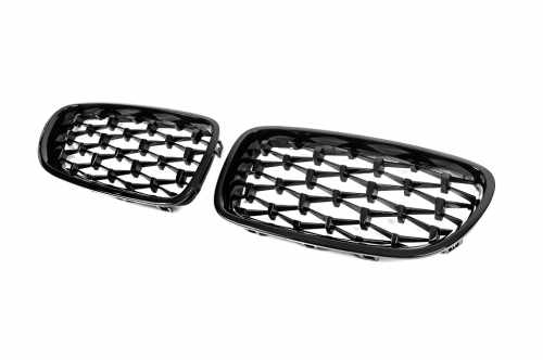 Ніздрі Diamond Black (чорний глянець) BMW 5 серія F10/F11 2010-2016, GBT