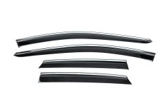 Вітровики Volkswagen ID.7 2023+, з хромованим молдингом, Niken Luxury (4 шт)