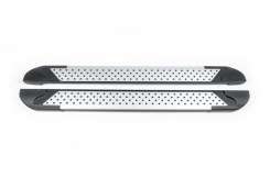 Бокові пороги Erkul Allmond Grey Mercedes Vito W639 2004-2015, Long/ExtraLong, алюміній (2 шт)