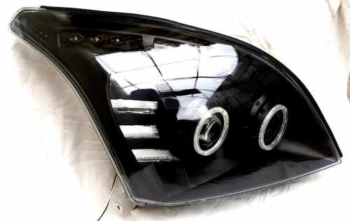 Передні фари чорні RP для Toyota Land Cruiser 120 Prado 2002-2009
