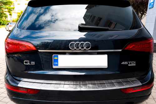 Накладка на задній бампер Audi Q5 2008-2017, нержавіюча сталь, Carmos
