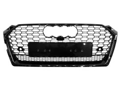 Решетка радиатора AUDI A5 RS5 2016–2020 рік Full Black под камеру (chrome rings)