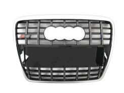 Решетка радиатора Black Silver ( в стиле S6 ) на AUDI A6 C6 2004-2011 года