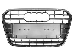 Решетка радиатора Audi A6 S6 2012–2015р Silver Chrome