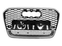 Грати радиатора Audi A6 RS6 2012–2015г Black Silver Quattro