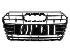 Грати радиатора Audi A7 S7 2016–2018г Chrome Black
