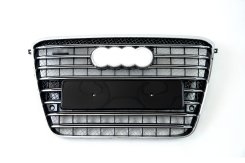 Решетка радиатора Audi A8 D4 2010-2013г W12 Chrome Black