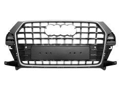 Решетка радиатора Silver Chrome (в стиле SQ3) для AUDI Q3 8U 2014–2018