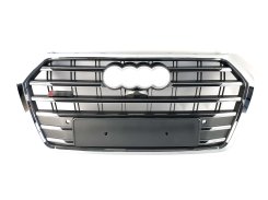 Решетка радиатора Silver Chrome ( в стиле SQ5 ) на AUDI Q5 80A 2016-2020 года