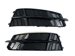 Решетка в бампер Full Black (в стиле S6) S-Line для AUDI A6 C7 2014–2018