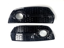 Решетки в бампер Audi Q5 2008-2012г For ACC в стиле RS Full Black