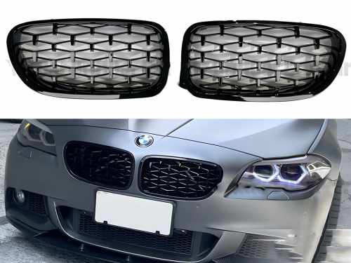 Ніздрі Diamond Black (чорний глянець) BMW 5 серія F10/F11 2010-2016, GBT