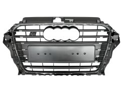 Решетка радиатора Audi A3 S3 2013–2015р Silver Chrome