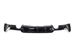 Диффузор заднего бампера для BMW 4 Series F32 / F33 / F36 стиль M-Performance 0--0 (Черный глянец)