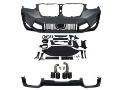 Передний бампер с дифузором (Body Kit) для BMW X4 G02 2022–2023 года (стиль X4M F98)