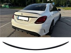 Спойлер шабля для Mercedes C-Class W205 2014–2020 рік (Черный глянсовий стиль C63S)