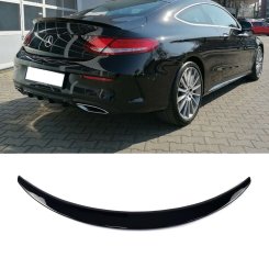 Спойлер Черный глянец (стиль S63) Coupe для Mercedes-Benz C-Class W205 2014–2018