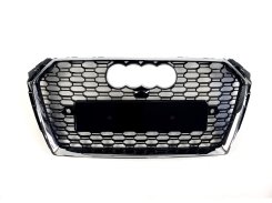 Решетка радиатора Chrome Black (в стиле RS4) на AUDI A4 B9 2015-2019 года