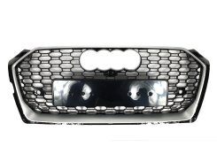 Решетка радиатора Silver black (в стиле RS5 под камеру) для AUDI A5 B9 2016–2020