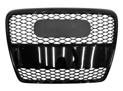Решетка радиатора Full Black (в стиле RS6) под PDC для AUDI A6 C6 2004–2011