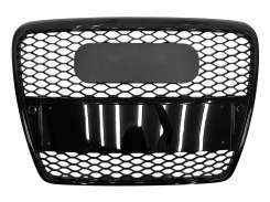 Решетка радиатора Full Black (в стиле RS6) под PDC для AUDI A6 C6 2004–2011